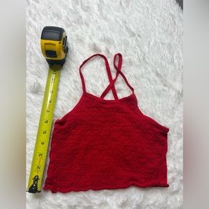 Crop top red size small